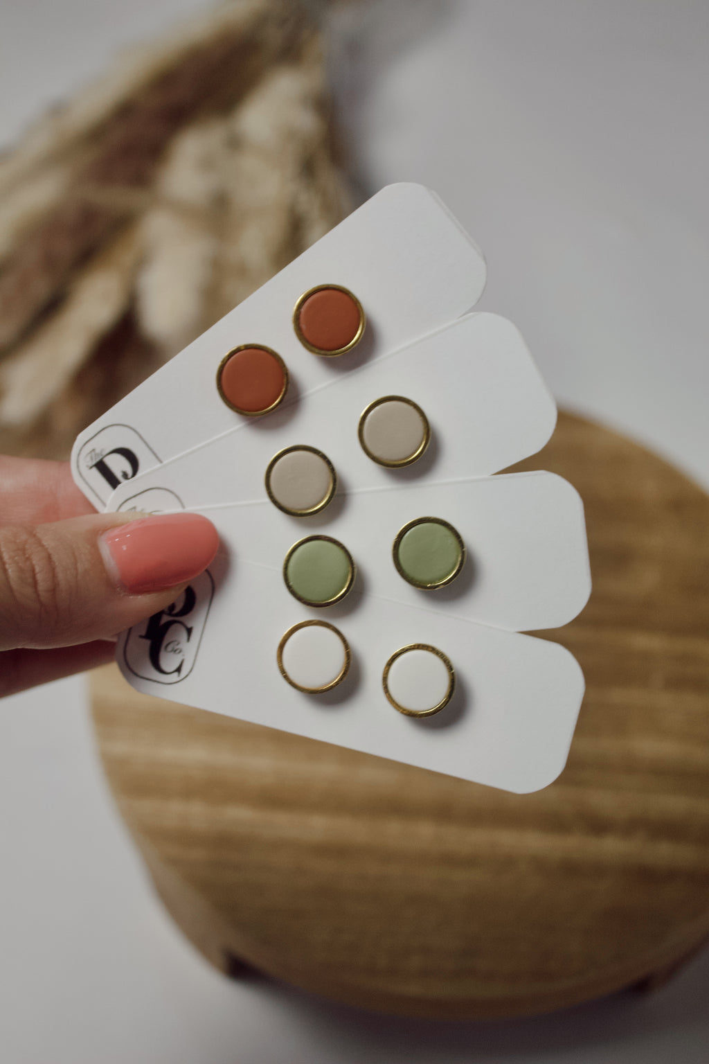 Matte & Gold Outlined Studs