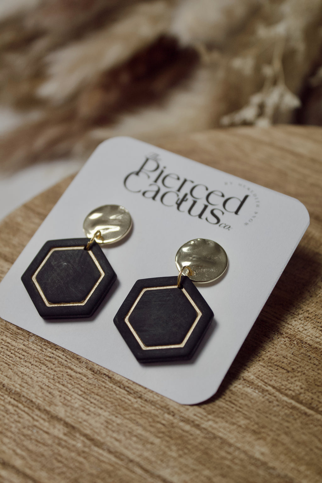 Dainty Black & Gold Boho Dangle