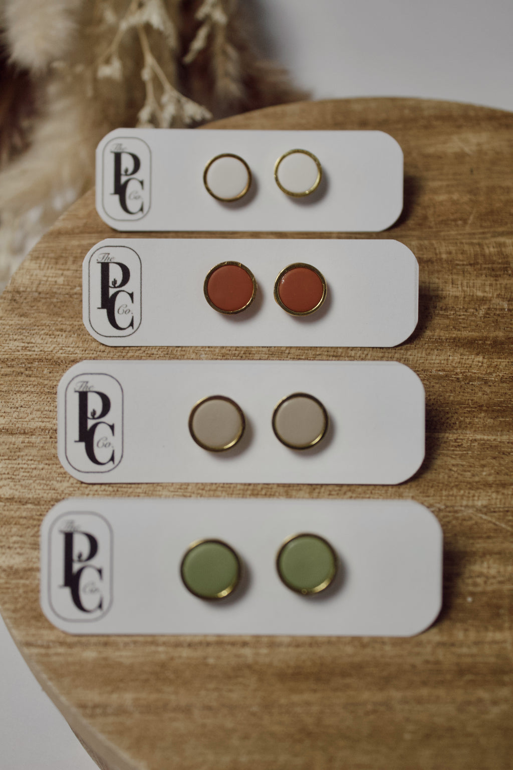 Matte & Gold Outlined Studs