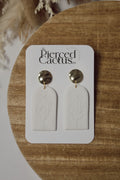 White & Gold Floral Dangle