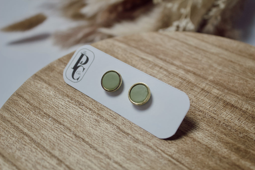 Matte & Gold Outlined Studs