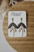 Black, Tan & White Elegant Dangle