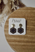 Dainty Black & Gold Boho Dangle