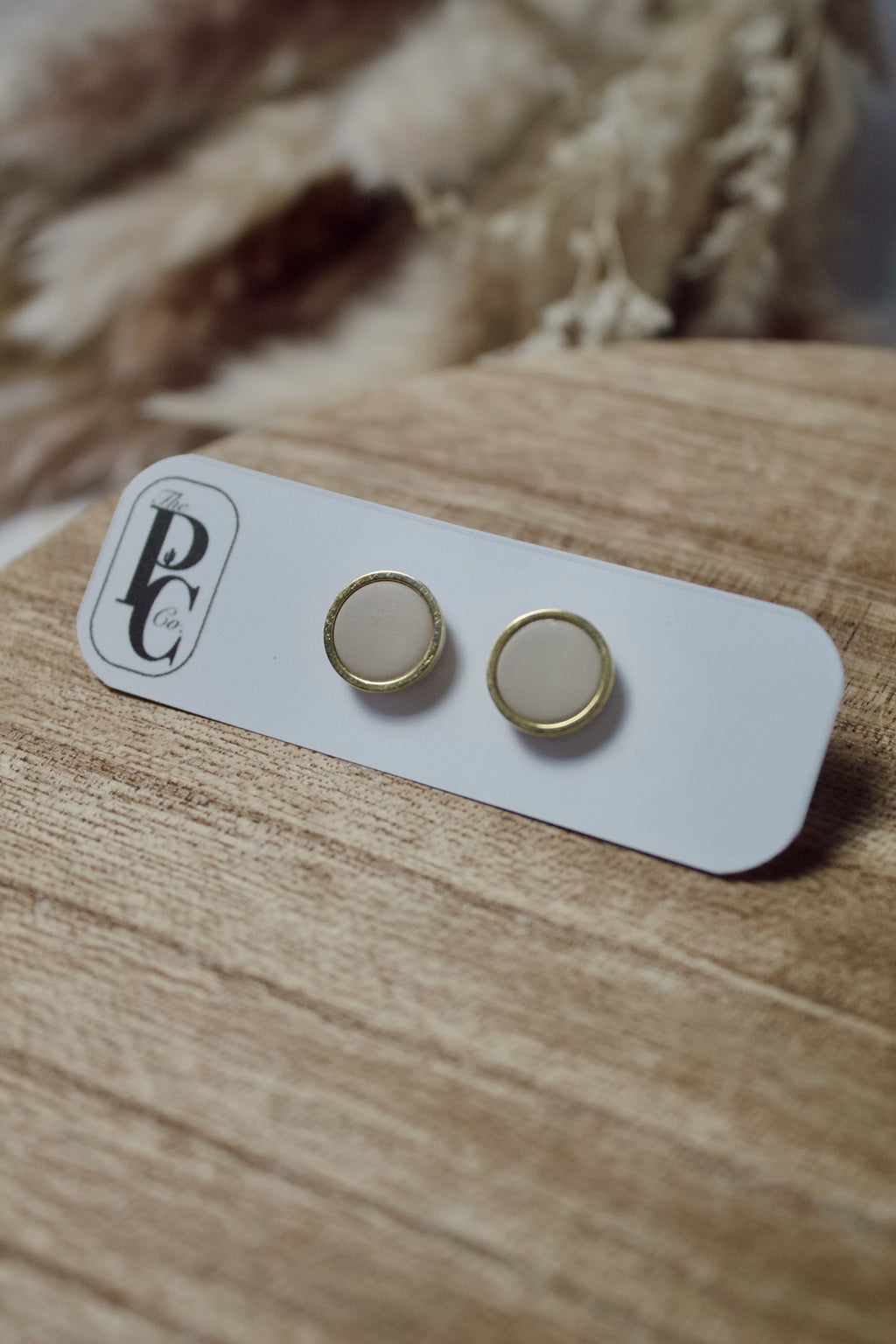 Matte & Gold Outlined Studs