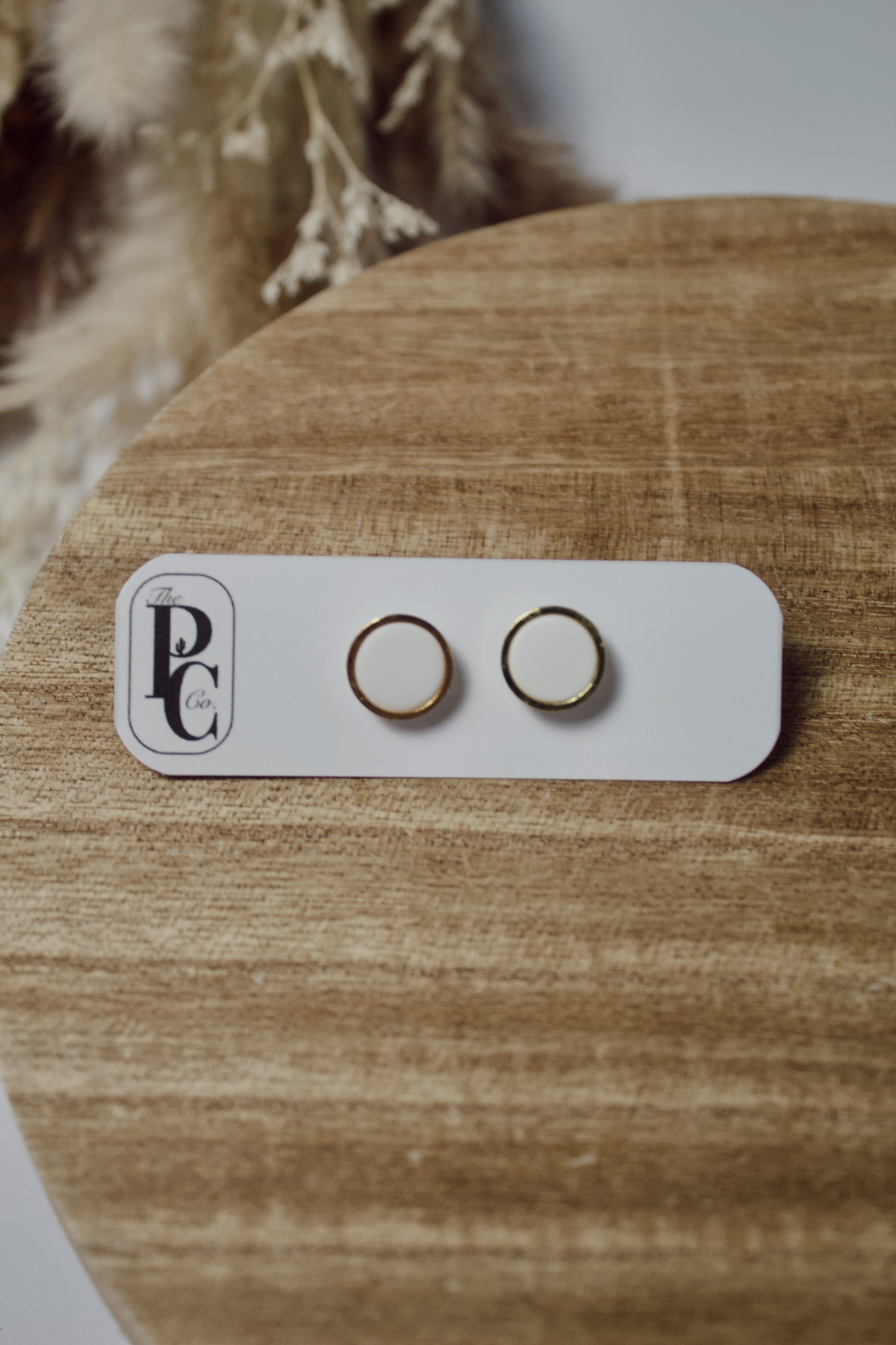 Matte & Gold Outlined Studs