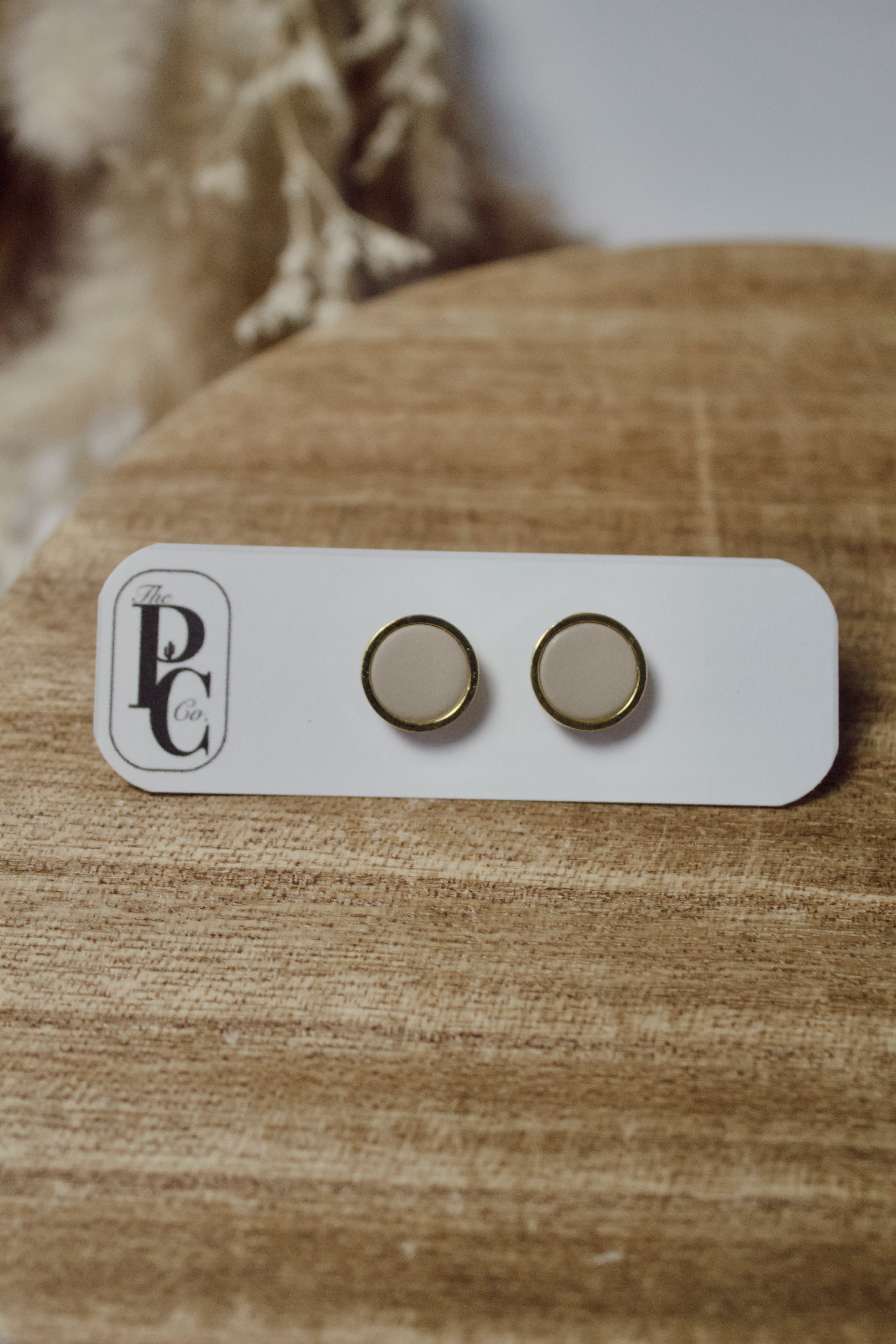 Matte & Gold Outlined Studs