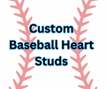 Custom Sports Heart Studs