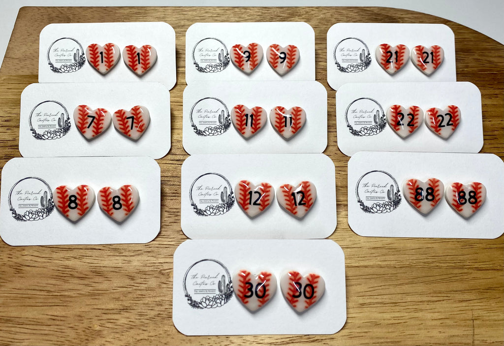 Custom Sports Heart Studs